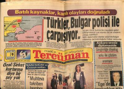 Tercüman Gazetesi 9 Şubat 1985 - Türkler Bulgar Polisi İle Çarpışıyor GZ84207 - 1