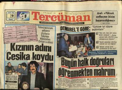 Tercüman Gazetesi 9 Şubat 1986 - Doğum Günü Hediyesi GZ54854 - 1