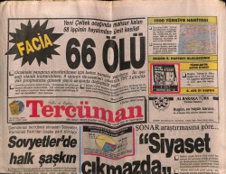 Tercüman Gazetesi 9 Şubat 1990 - Yeni Çeltek Ocağında Mahsur Kalan 58 İşçinin Hayatından Ümit Kesildi 66 ÖLÜ GZ67225 - 2