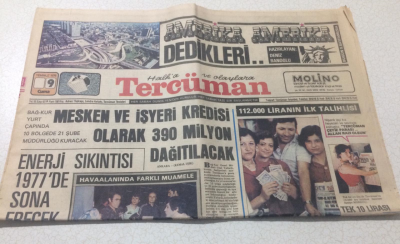 Tercüman Gazetesi 9 Temmuz 1976 - Beyrutta Müslüman Lider Canbolat Yaralandı - GZ15340 - 2
