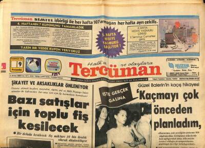 Tercüman Gazetesi 9 Temmuz 1981 - Güneş Enerjisi İle Çalışan Uçak Manşı Geçti GZ68653 - 1