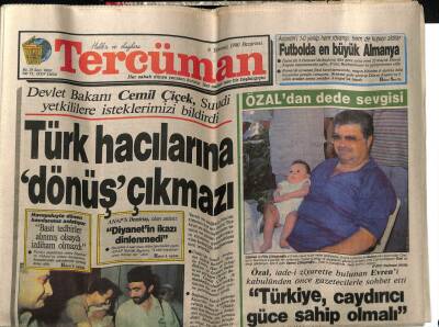 Tercüman Gazetesi 9 Temmuz 1990 - Doğum Günü Hediyesi GZ54810 - 1