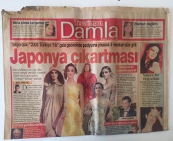 Tercüman Gazetesi Damla Eki 14 Şubat 2003 - Tokyodaki 2003 Türkiye Yılı Gala Gecesinde Podyuma Çıkacak 9 Mankenler GZ11471 - 1