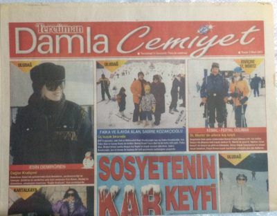 Tercüman Gazetesi Damla Eki 2 Mart 2003 - Sosyetenin Kar Keyfi - GZ21367 - 1
