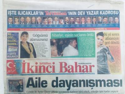 Tercüman Gazetesi İkinci Bahar Eki 16 Haziran 2004 - Kibariye Eşinin Saçlarını Ördü GZ40515 - 1