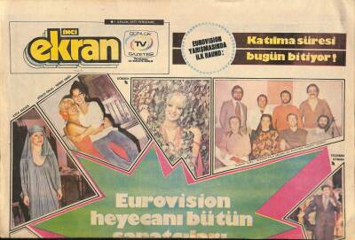 Tercüman Gazetesi İnci Eki 1 Aralık 1977 - Eurovision Heyecanı Bütün Sanatçıları Sardı !* Gökben - Ayla Algan - Nilüfer - Serpil Barlas GZ114881 - 1