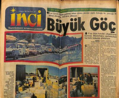 Tercüman Gazetesi İnci Eki 1 Kasım 1983 - Kadir İnanır Bedel Adlı Filmde Bahar Öztan İle Nişanlandı GZ69130 - 1