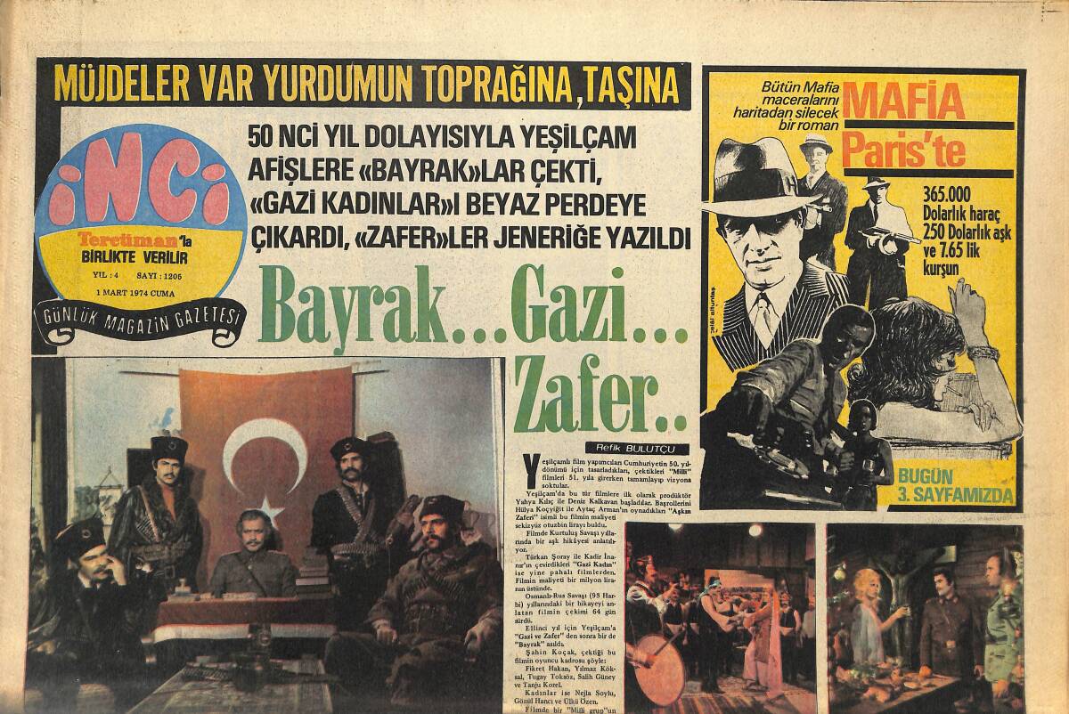 Tercüman Gazetesi İnci Eki 1 Mart 1974 - Hülya Sözer Zehirlendi - Liz'in 30 Sonrasını Görmek İster Misiniz GZ145913 - 1