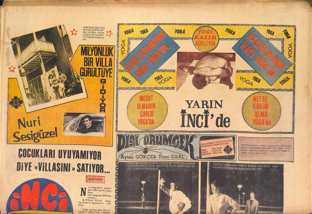 Tercüman Gazetesi İnci Eki 1 Temmuz 1970 - Nuri Sesigüzel, Çocukları Uyuyamıyor Diye Villasını Satıyor GZ146160 - 1