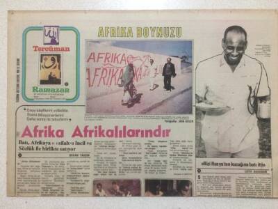Tercüman Gazetesi İnci Eki 10 Ağustos 1978 - Afrika Afrikalılarındır GZ50246 - 1