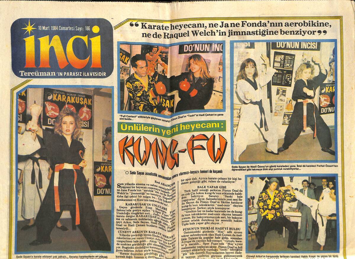 Tercüman Gazetesi İnci Eki 10 Mart 1984 - Seda Sayan'a Karate Elbisesi Çok Yakıştı - Dallas'ın Bobby'si Atlantis'ten Geldi GZ143316 - 1