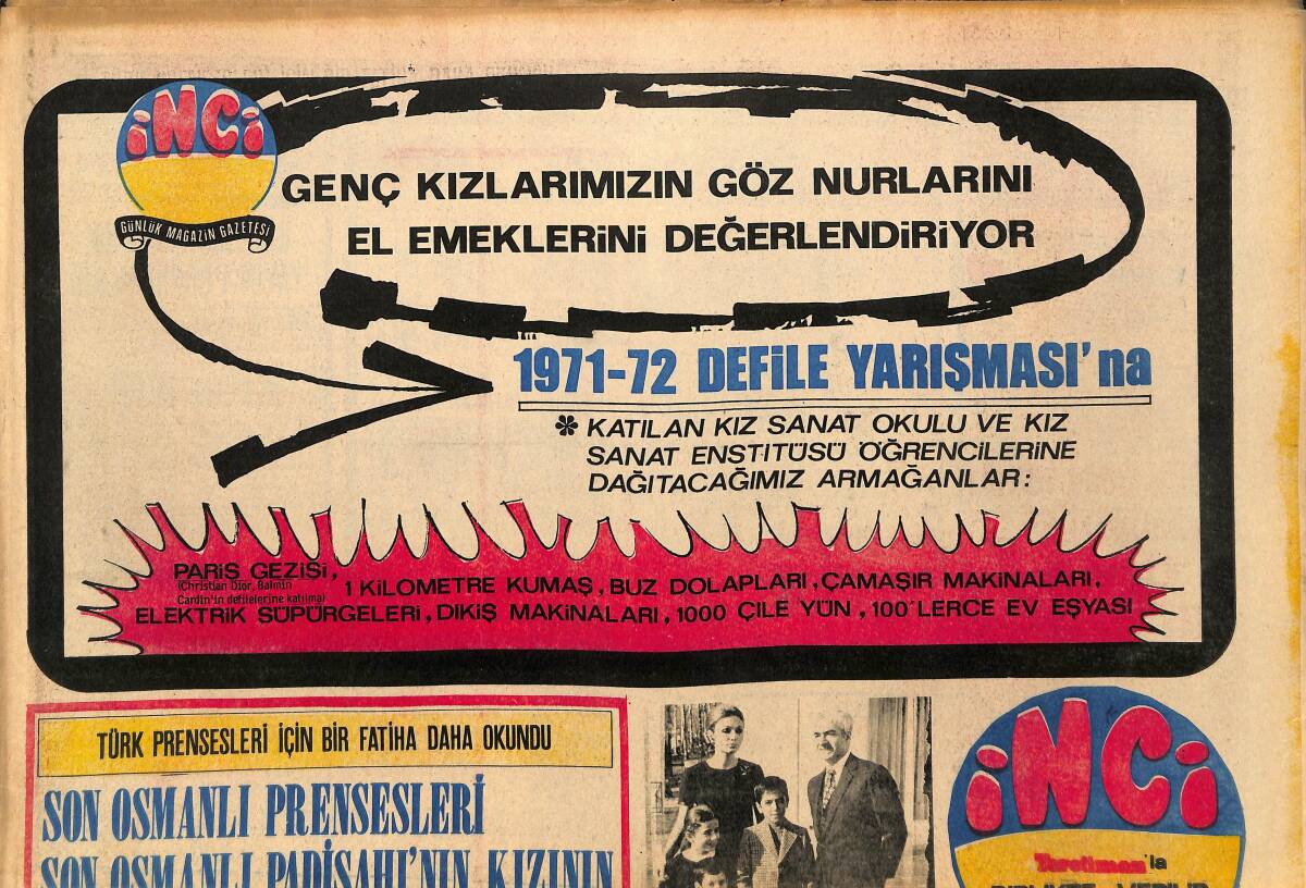 Tercüman Gazetesi İnci Eki 11 Ekim 1971 - Tanju Okan'ın Eski Eşi Manken Nur , Ajda'nın Bir Günlük Sevgilisi İle Paris'e Yerleşmeye Gitti GZ160765 - 1