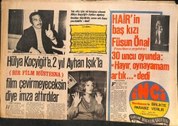 Tercüman Gazetesi İnci Eki 12 Nisan 1971 - Hülya Koçyiğit'e, 2 Yıl Ayhan Işık'la Film Çevirmeyeceksin Diye İmza Attırdılar! GZ145748 - 1