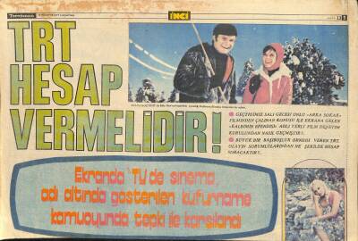 Tercüman Gazetesi İnci Eki 13 Ağustos 1977 - Ankara Sahnelerini Paylaşanlar Felekten Bir Gün Çaldılar... * Gönül Yazar - Naci Altın GZ115134 - 1