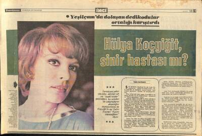 Tercüman Gazetesi İnci Eki 13 Haziran 1977 - Hülya Koçyiğit Sinir Hastası Mı ? GZ115124 - 1