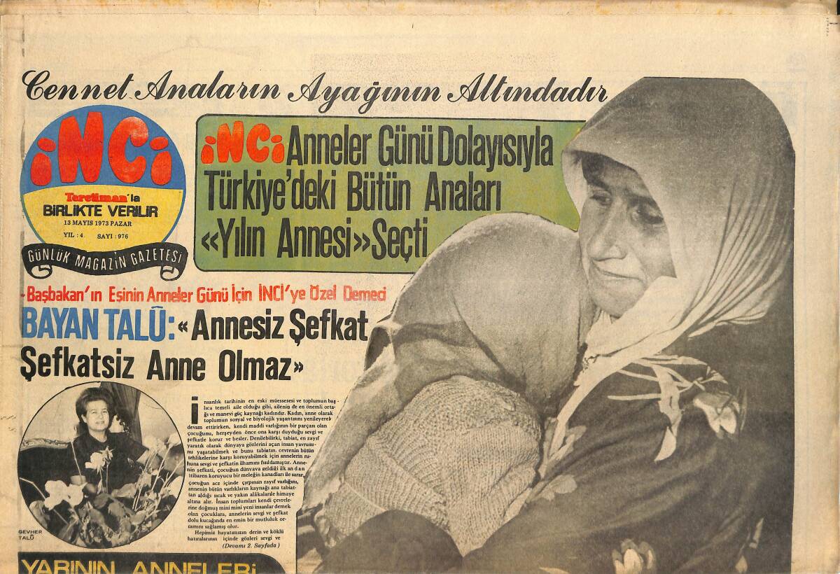 Tercüman Gazetesi İnci Eki 13 Mayıs 1973 - Cem Karaca : Allah'ın İzni İle İsterse , Barış Manço'ya Baldızımı Veririm GZ145070 - 1