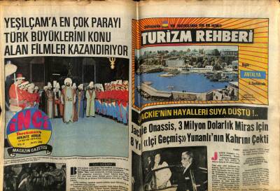 Tercüman Gazetesi İnci Eki 13 Mayıs 1975 - Yeşilçama En Çok Parayı Türk Büyüklerini Konu Alan Filmler Kazandırıyor GZ69145 - 1