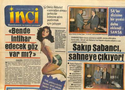 Tercüman Gazetesi İnci Eki 13 Ocak 1984 - Sakıp Sabancı Sahneye Çıkıyor GZ78465 - 1