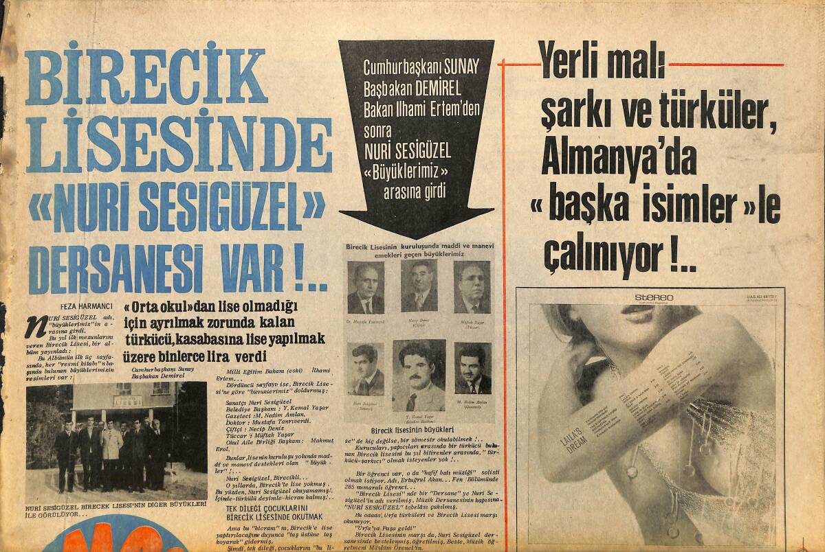 Tercüman Gazetesi İnci Eki 13 Şubat 1973 - Cüneyt Arkın Eşi Betül İle Yine Kavga Etti - Brigitte Bardot: Ben Güzel Değilim Berbat Bir Suratım Var GZ146367 - 1