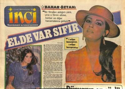 Tercüman Gazetesi İnci Eki 13 Şubat 1984 - Bahar Öztan,Elde Var Sıfır GZ78511 - 1