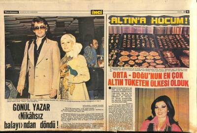 Tercüman Gazetesi İnci Eki 14 Mayıs 1977 - Gönül Yazar Nikahsız Balayından Döndü ! GZ115168 - 1