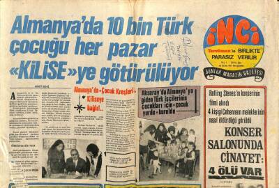 Tercüman Gazetesi İnci Eki 14 Ocak 1971 - Nesrin Sipahi Parise Nota Gönderme Devam Ediyor GZ102712 - 1