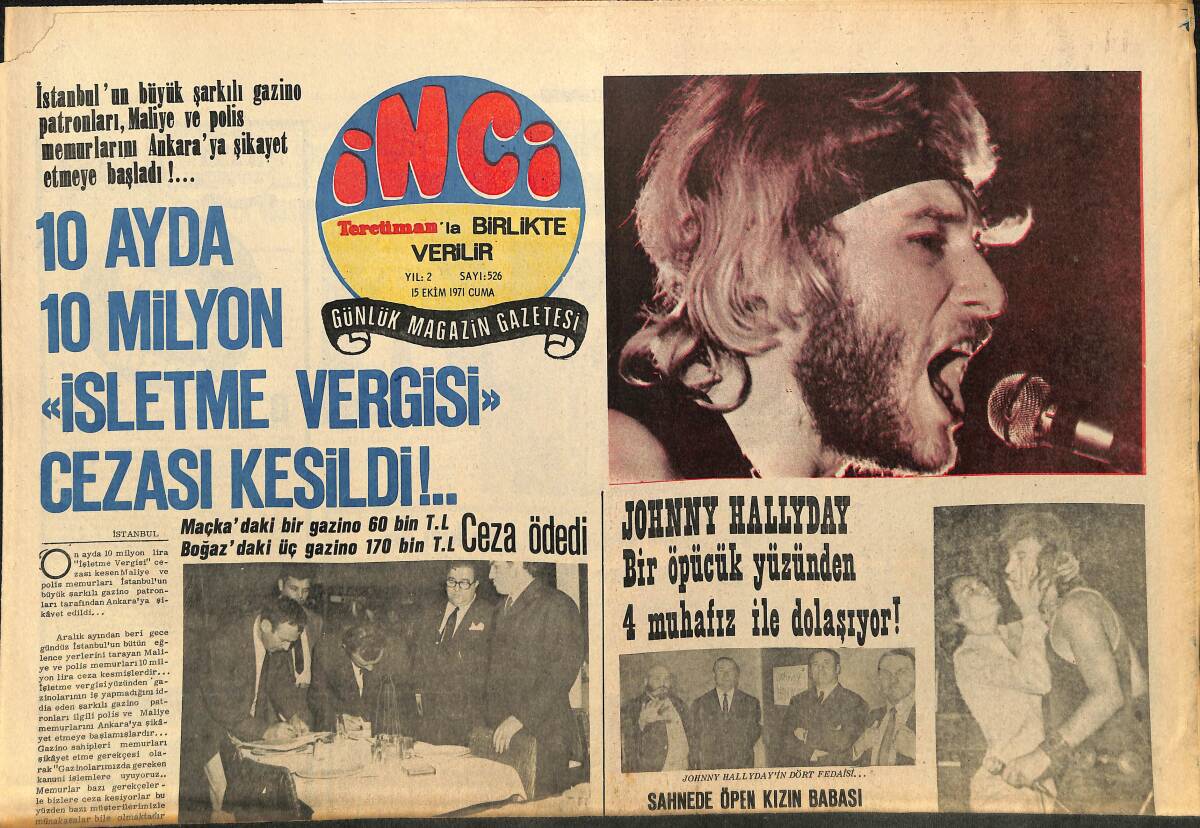 Tercüman Gazetesi İnci Eki 15 Ekim 1971 - Nazan Şoray Şarkıcılığa Şimdilik Hayır Dedi , Yine Sinemaya Döndü !.. GZ160764 - 1