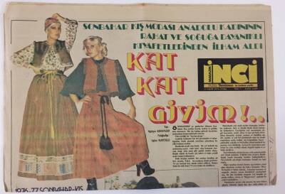 Tercüman Gazetesi İnci Eki 15 Ekim 1976 - 1976- 77 Sonbahar - Kış Modasının Özellikleri GZ13402 - 2