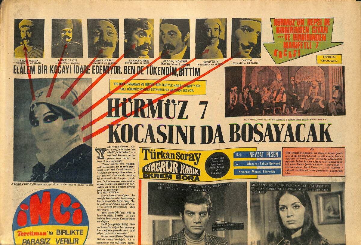Tercüman Gazetesi İnci Eki 15 Mayıs 1970 - Hürmüz 7 Kocasını da Boşayacak GZ141146 - 1