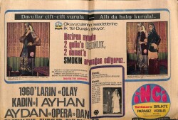 Tercüman Gazetesi İnci Eki 15 Mayıs 1971 - Tanju Korel Nişanlısı Hülya İçin Yasaklar Koydu GZ63274 - 2