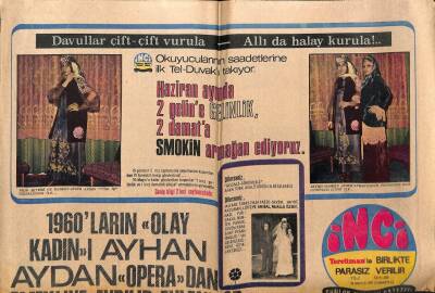 Tercüman Gazetesi İnci Eki 15 Mayıs 1971 - Tanju Korel Nişanlısı Hülya İçin Yasaklar Koydu GZ63274 - 2