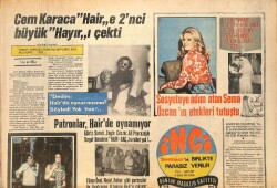 Tercüman Gazetesi İnci Eki 15 Ocak 1971 - Cem Karaca ''Haire''e 2'nci Büyük ''Hayır''ı Çekti GZ160515 - Gökçekoleksiyon