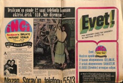 Tercüman Gazetesi İnci Eki 16 Mayıs 1971 - Nazan Şorayın Telefonu Borç İçin Kesildi GZ63273 - 2
