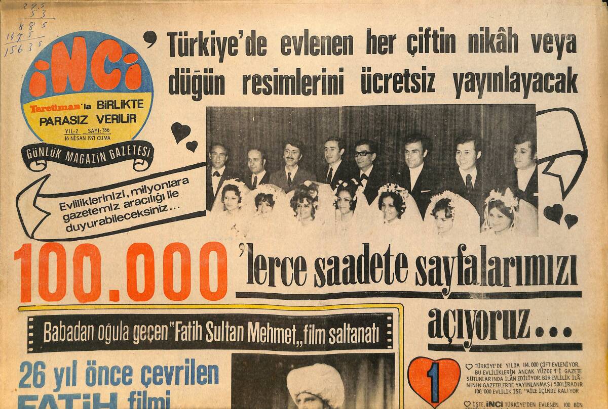 Tercüman Gazetesi İnci Eki 16 Nisan 1971 - Liz Taylor ''Ayak-Bacak Fabrikası''ndan Baldır Bacak Bonservisi Aldı !.. GZ160561 - 1