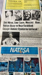 Tercüman Gazetesi İnci Eki 17 Ağustos 1975 - Zeki Müren,Emel Sayın, Cezayir Akdeniz Oyunlarına Katılacak ! GZ102723 - 2