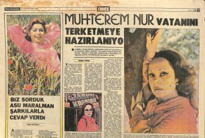 Tercüman Gazetesi İnci Eki 17 Haziran 1977 - Muhterem Nur Vatanını Terketmeye Hazırlanıyor GZ115132 - 1
