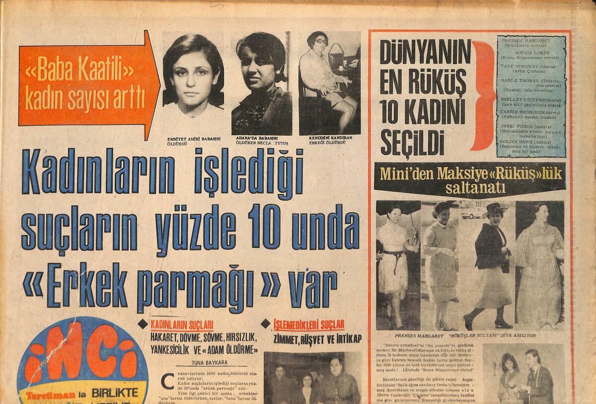 Tercüman Gazetesi İnci Eki 17 Ocak 1971 - İspanyol Meyhanesi'nde Çığlık Çığlığa Sevda Aydan İle Salim Dündar Dövüştü GZ160517 - 1