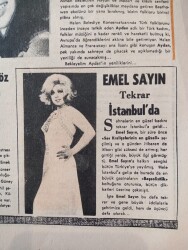 Tercüman Gazetesi İnci Eki 18 Aralık 1969 - T.Ö.S. İdarecileri Öğretmenlikten Alınıyor - Emel Sayın Tekrar İstanbul'da GZ144377 - 2