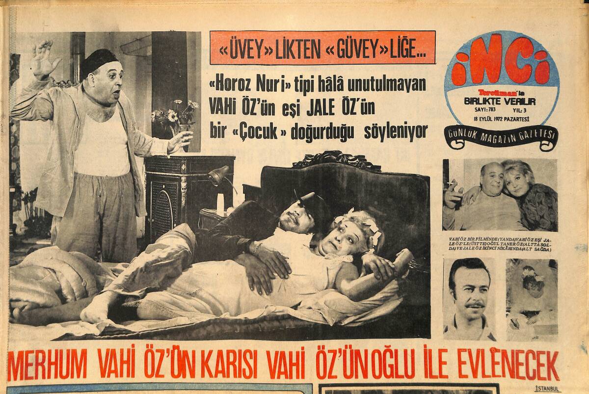 Tercüman Gazetesi İnci Eki 18 Eylül 1972 - Zeki Müren'in İse En Pahalı Elbisesi 20 Bin Lira - Türkân Şoray'a İsviçre'de Boyun Masajları Yapılıyor GZ160562 - 1