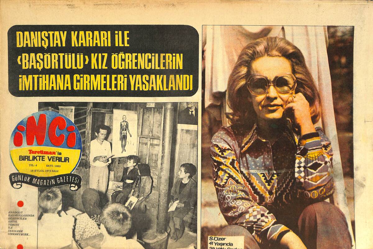 Tercüman Gazetesi İnci Eki 18 Eylül 1973 - Türk Müziğinin Yıllanmış Sesleri Yine Afişlere Çıkıyor * M.Senar-P.Sözeri-H.Yüceses GZ144252 - 1