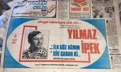 Tercüman Gazetesi İnci Eki 19 Eylül 1972 - Yüksek Özkasap Eyüpte Kurban Kesti - Yılmaz İpek Plak Reklamı GZ113849 - 2