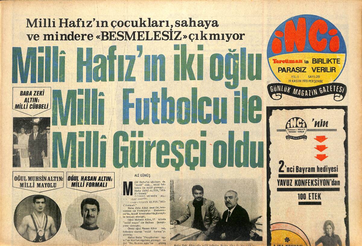 Tercüman Gazetesi İnci Eki 19 Kasım 1970 - Gönül Akkor 38 Bin 50 Lira Otel Parası Ödeyince Annesinin Evine Taşındı GZ147606 - 1