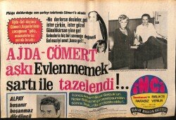 Tercüman Gazetesi İnci Eki 19 Mart 1971 - Münir Özkul Suna Selen Boşanıp Nikahsız Aşkı Seçtiler GZ63180 - 2
