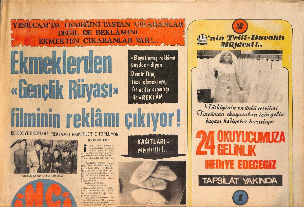 Tercüman Gazetesi İnci Eki 19 Nisan 1971 - Sadri Alışık, Gariban Gardrobunu 1971 Kreasyonlarıymış Gibi Ad Takarak Açtı GZ145948 - 1