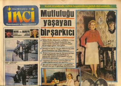 Tercüman Gazetesi İnci Eki 19 Nisan 1984 - Serap Mutlu Akbulut, Mutluluğu Yaşayan Şarkıcı GZ78548 - 1