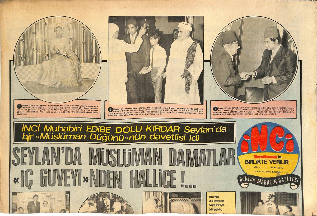 Tercüman Gazetesi İnci Eki 2 Eylül 1973 - John Wayne Attann İndi Müşavir Oldu - Filiz Akın Filmleri İçin Cici Evlat Buldu GZ145107 - 1