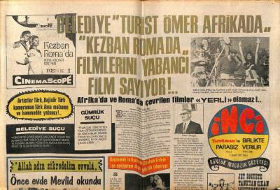 Tercüman Gazetesi İnci Eki 2 Mart 1971 - Afrika Ve Romada Çevrilen Filmler Yerli Olamaz GZ63197 - 1