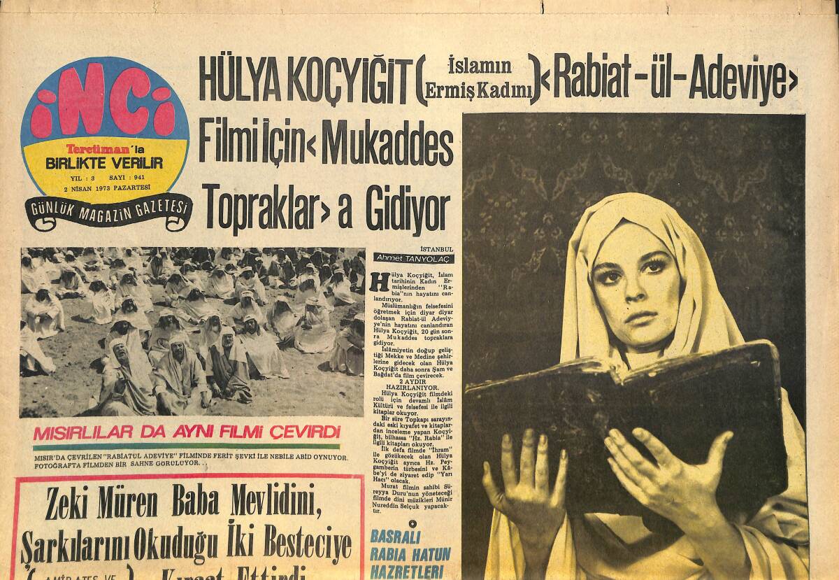 Tercüman Gazetesi İnci Eki 2 Nisan 1973 - Zeki Müren Baba Mevlidini , Şarkılarını Okuduğu İki Besteciye Kıraat Ettirdi GZ160560 - 1