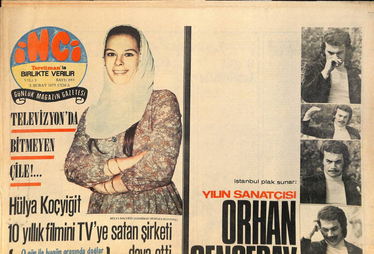 Tercüman Gazetesi İnci Eki 2 Şubat 1973 - Yılın Sanatçısı Orhan Gencebay - Ömür Göksel 5 Günlük Oğlunu Sünnet Ettirdi GZ160559 - 1