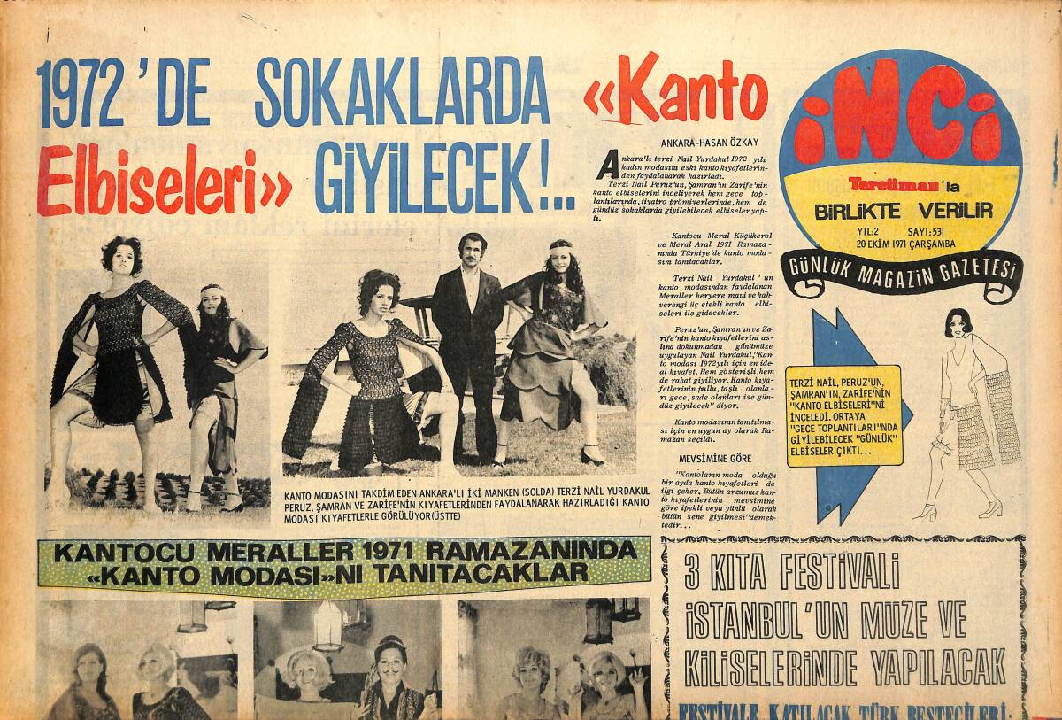 Tercüman Gazetesi İnci Eki 20 Ekim 1971 - Tanju Korel Mevcutlu Olarak Sivas'taki Birliğine Teslim Edildi - Barbra'nın Eşi Son Sevilisi İle GZ147499 - 1